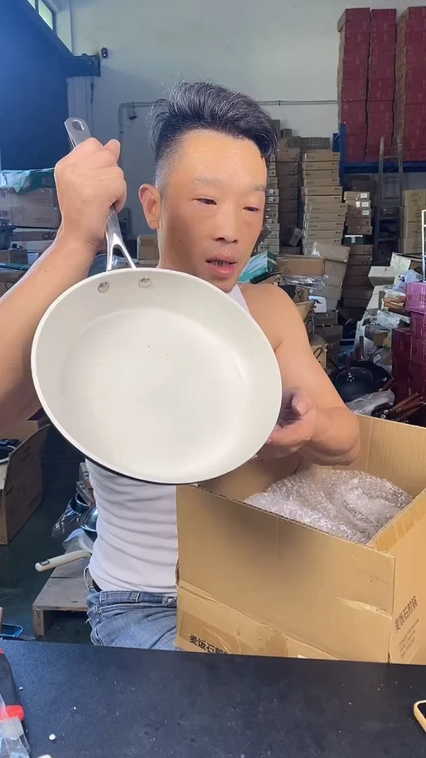 食品级塑料1素味麦饭石煎锅26无盖