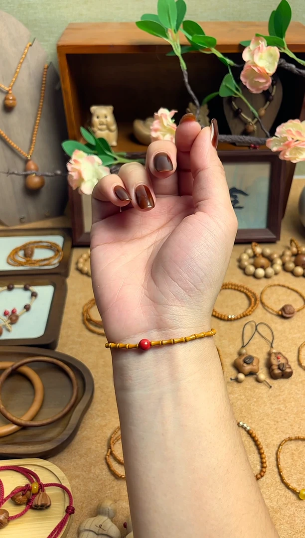 桃核沙沙竹节   一物一拍