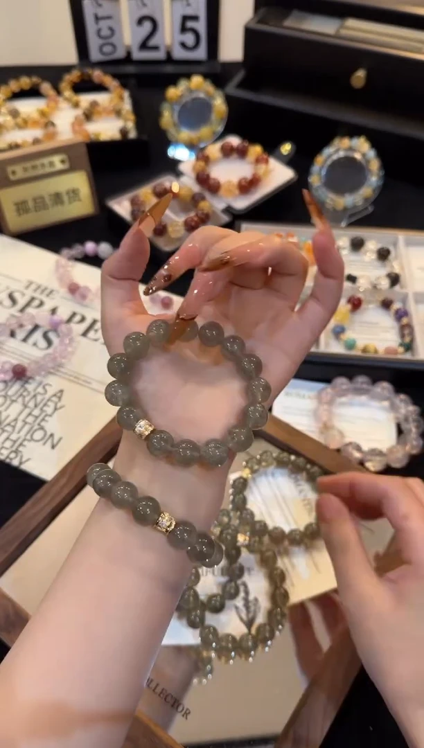 合金手链水晶绿草莓x3155