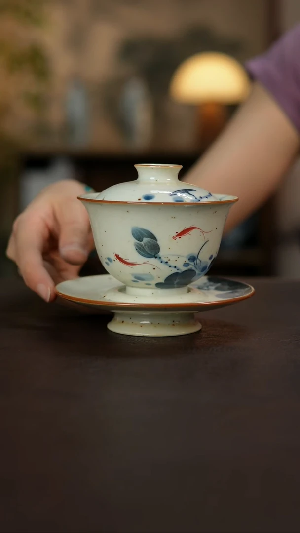 杯景德镇陶瓷杯碗柴烧多人