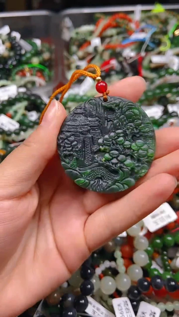 和田玉未镶嵌挂件1