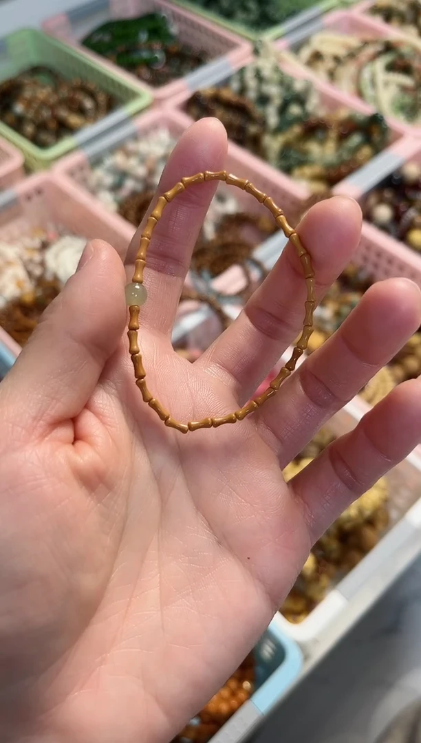 【闪购商品】和田玉（糖玉）手串未镶嵌竹节手串搭配和田玉