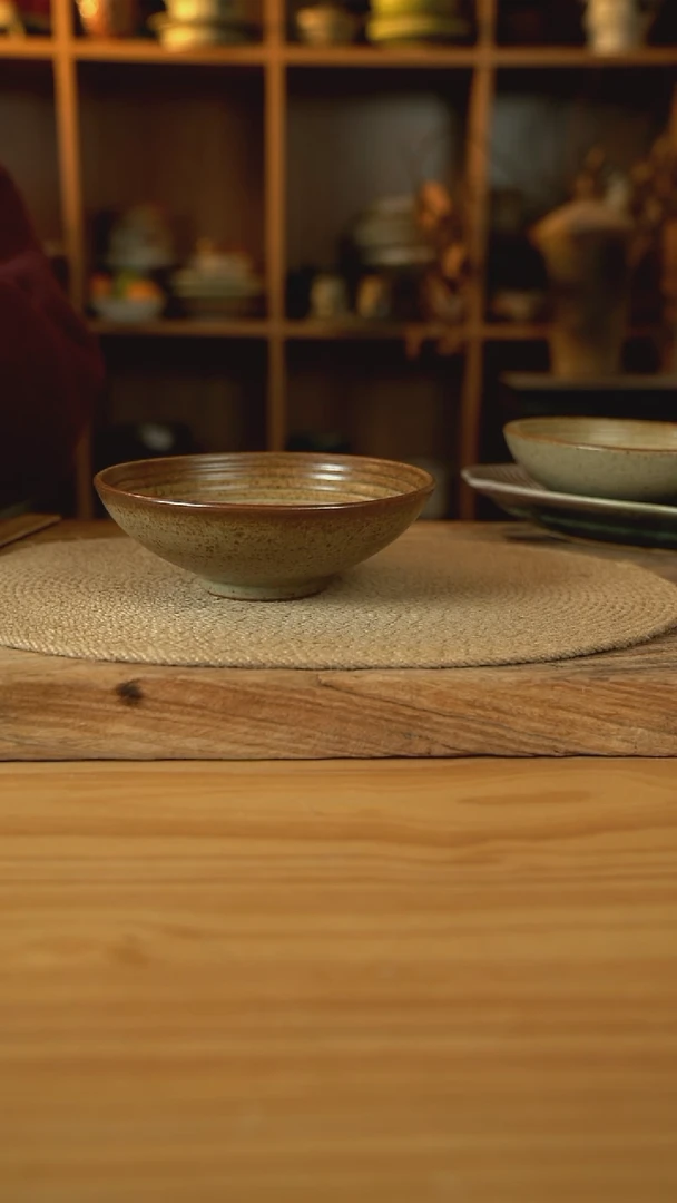 福利奶奶系列的2号7英寸内螺纹燕麦酸奶碗1个（深色）