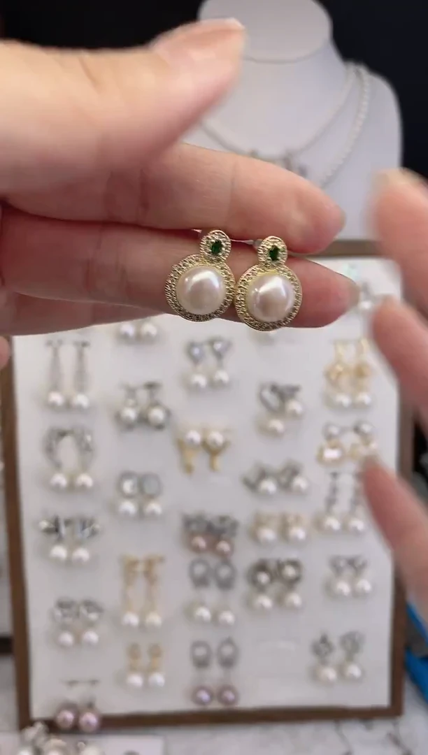 合金耳饰淡水珍珠73