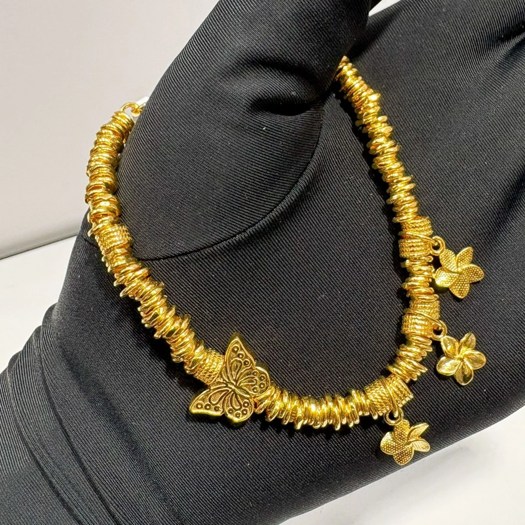 足银银制品 银饰品 编号：1519652514蝴蝶手链