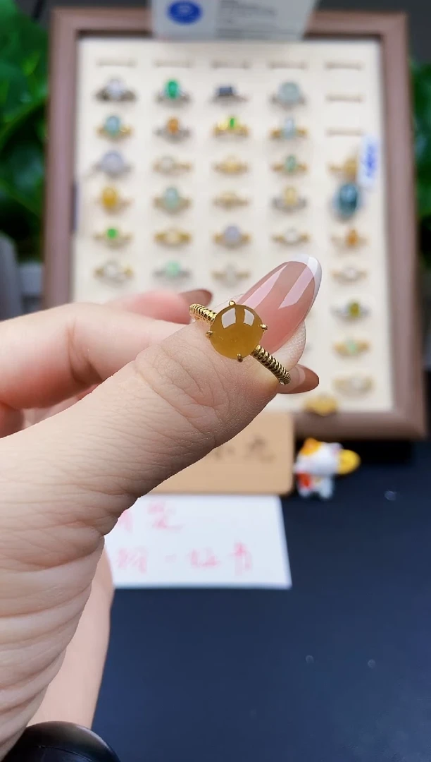 银S925镶嵌戒指翡翠12