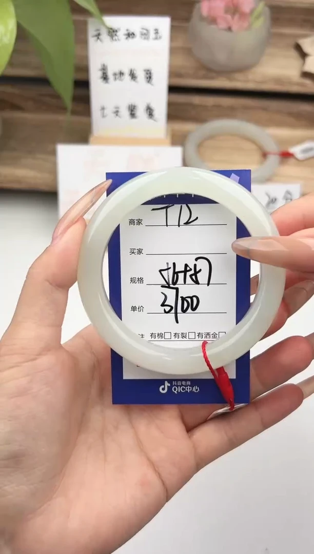 未镶嵌手镯和田玉微色差T12