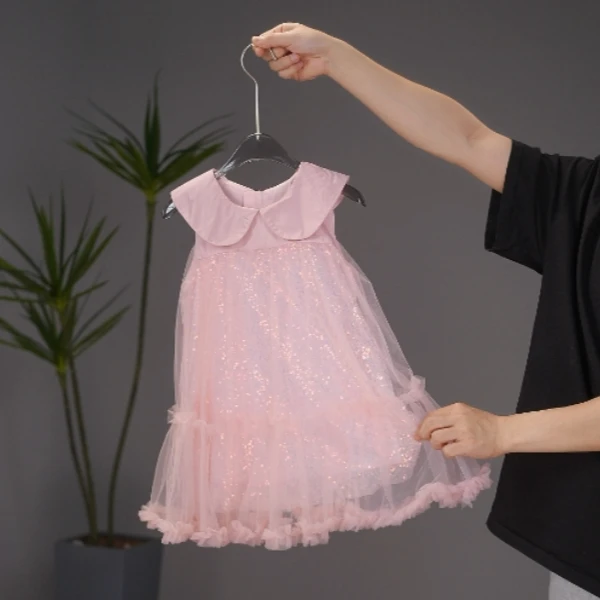 AYJ250066女童韩版儿童网纱礼服裙大童连衣裙大童连衣裙