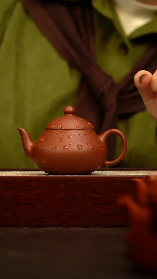 茶壶紫砂梨形 140cc 原矿紫泥