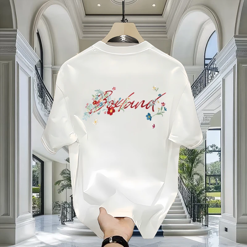 高品质潮牌印花短袖T恤夏季新款韩版时尚男生百搭圆领半袖上衣