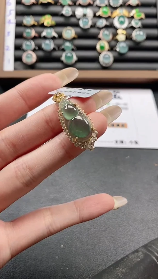 银S925镶嵌戒指翡翠51511