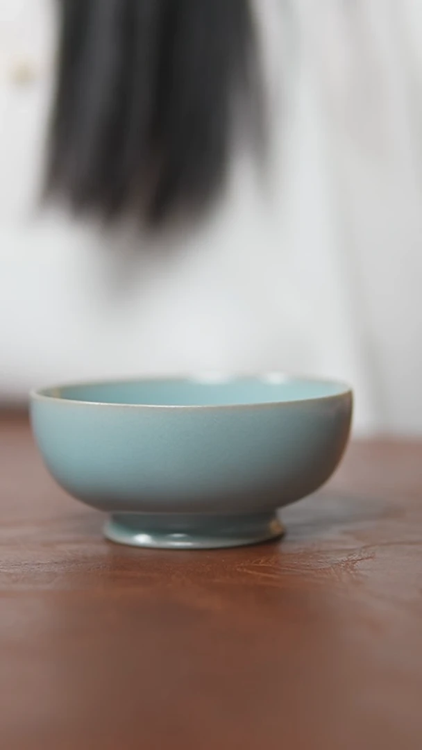 杯仿古宋臻卷足普洱杯瑕101