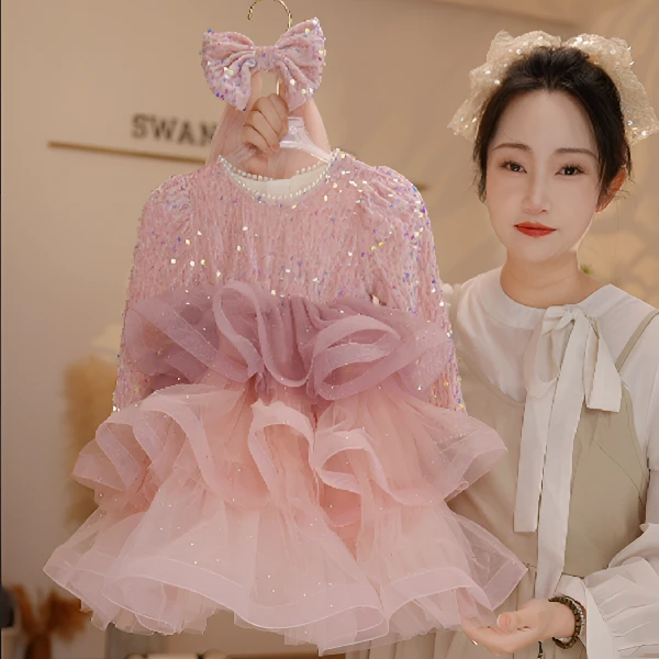 【现货】【Y.a5780】2024新款公主裙女宝蓬蓬连衣裙婚礼森系宴会气质