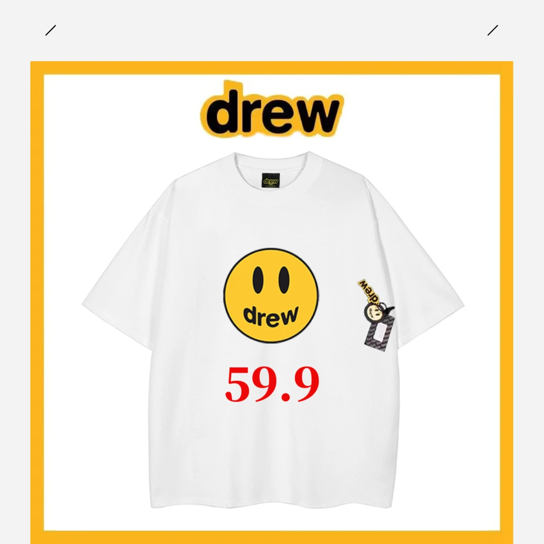 印花短袖重磅双纱夏季情侣上衣