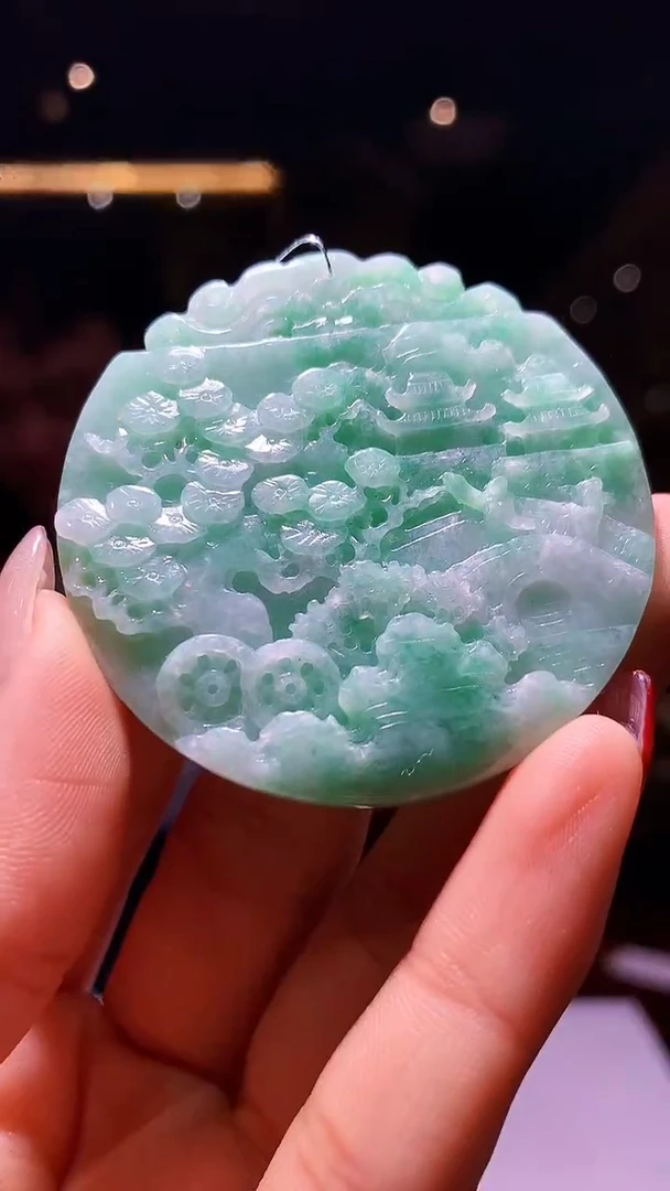 【闪购商品】定制翡翠未镶嵌1004hm-毛货挂件31