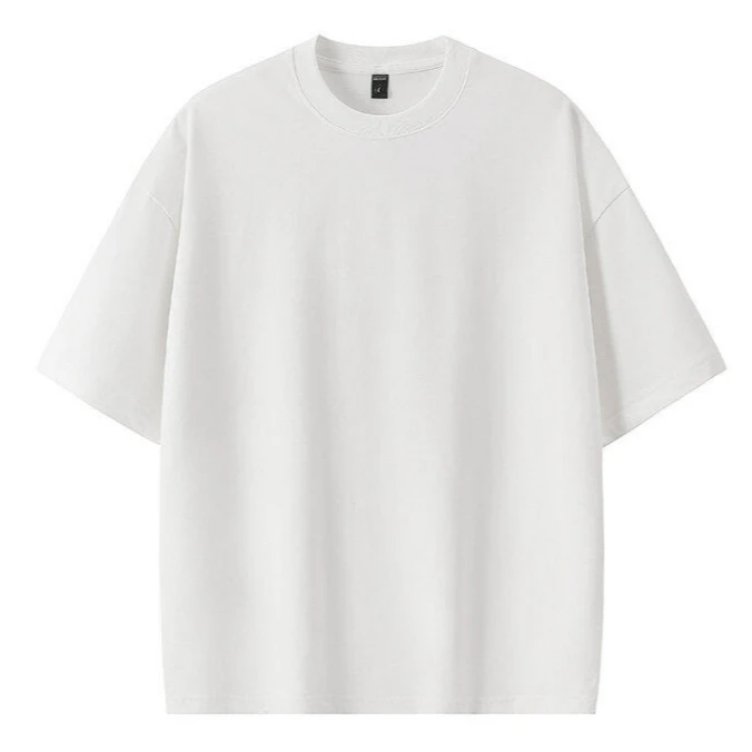 220克宽松纯棉简约光板纯色短袖T恤男女同款