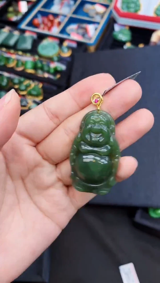 吊坠(赠链)银S925镶嵌和田玉多样性发一