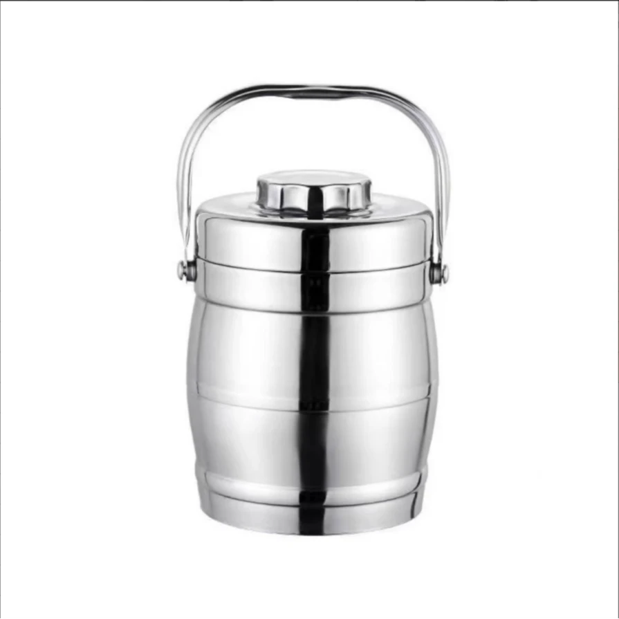 不锈钢多层饭盒上班族学生手提保温便携餐盒福利随机 KS