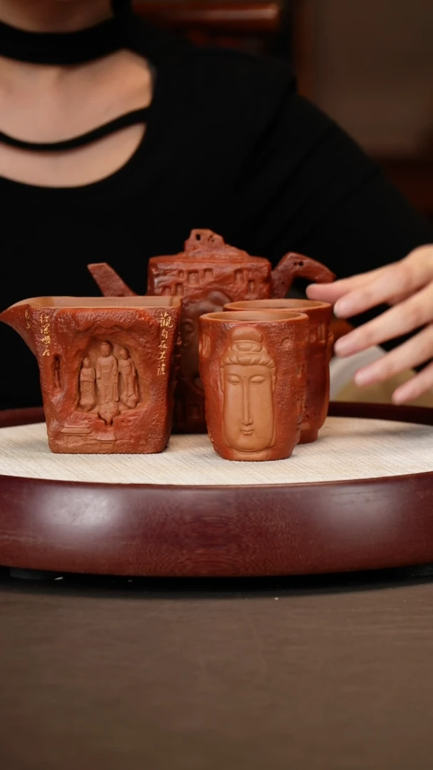 【闪购商品】紫砂茶壶佛伯套组+墨宝330c