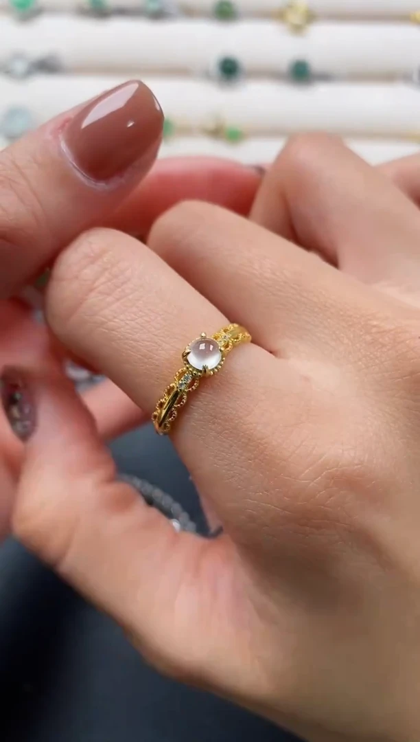 银S925镶嵌戒指翡翠44444444+3