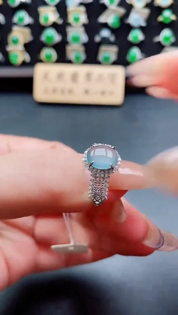 银S925镶嵌戒指翡翠1212