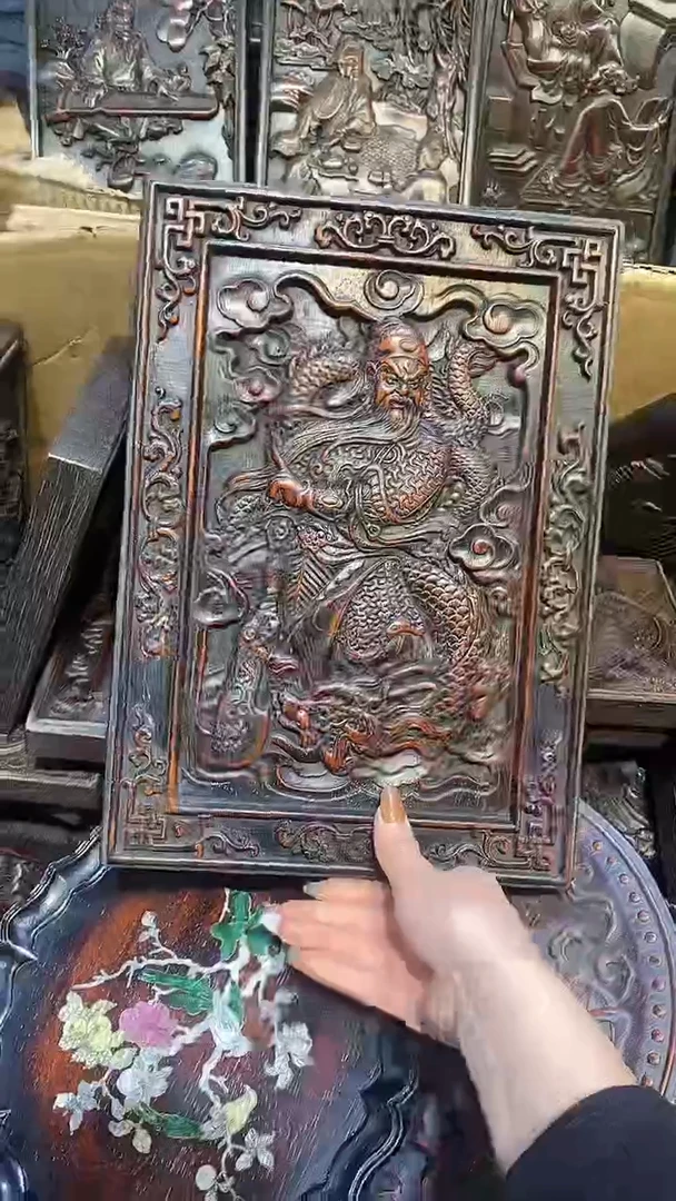 木紫檀雕刻一物一拍