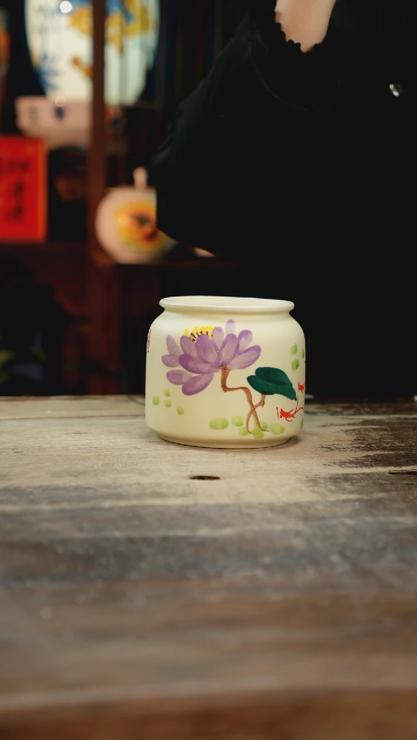 【闪购商品】瓷片景德镇纯手工釉下彩精品花瓶