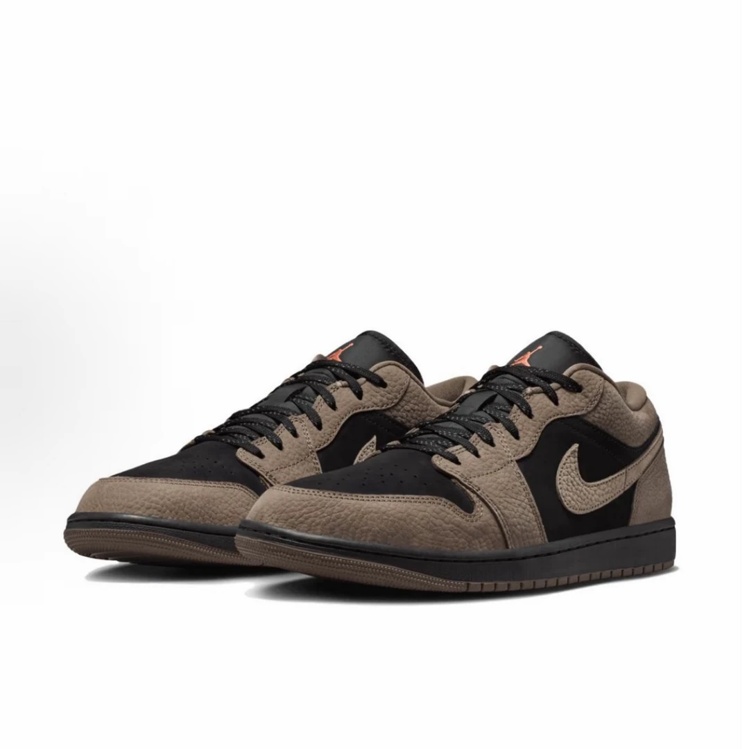 NIKE/耐克正品AJ1棕黑男款低帮百搭流光风舒适运动板鞋IB7109-005