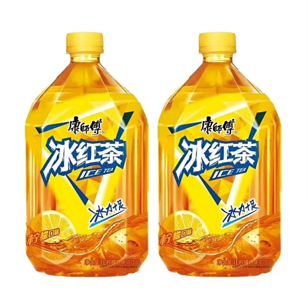 【2大瓶】康师傅冰红茶1L清爽解腻柠檬味清爽红茶饮料装整箱批发