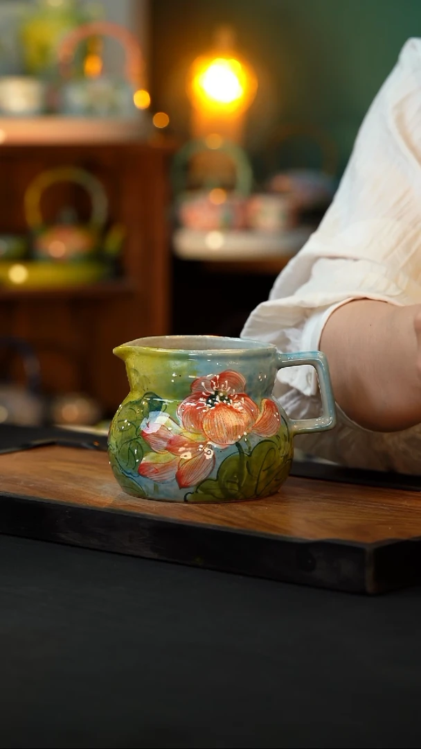 杯手绘心瓷陶瓷浮力