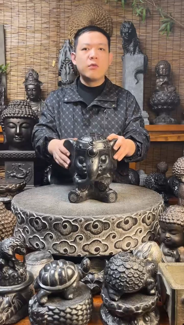 石材25小象天然青石雕刻