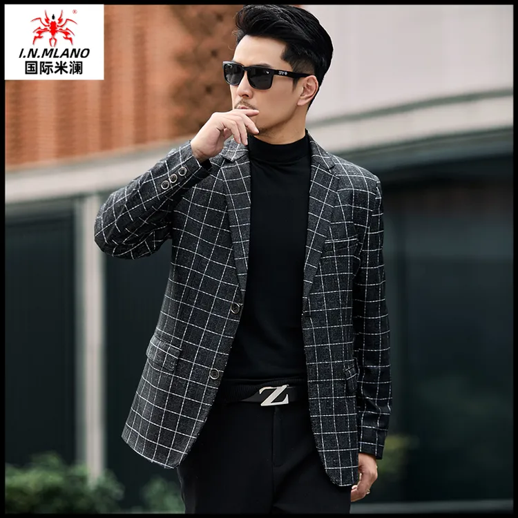 【绵羊皮西服】高端真皮皮衣男西装秋季新款商务休闲西服男皮外套男