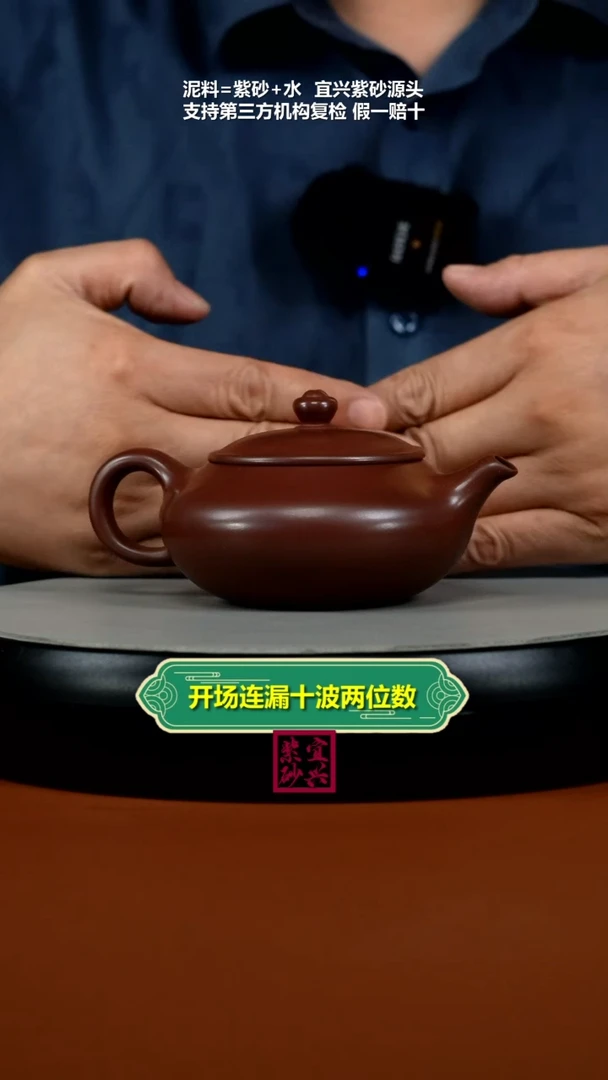 茶壶紫砂蒋静明S级龙血砂聚财纳福170CC