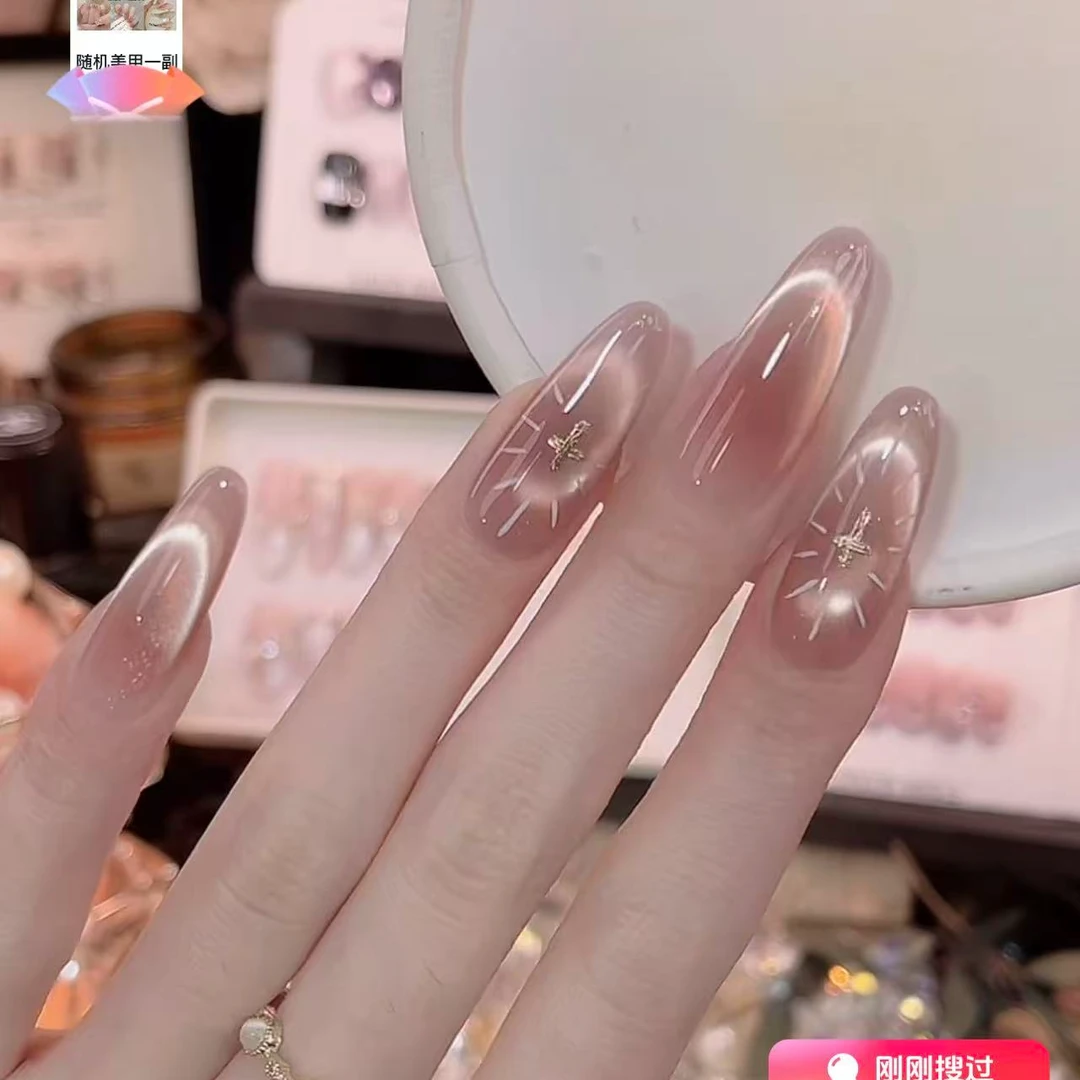 太阳女神- painted clear bow 纯手工穿戴甲 10片装