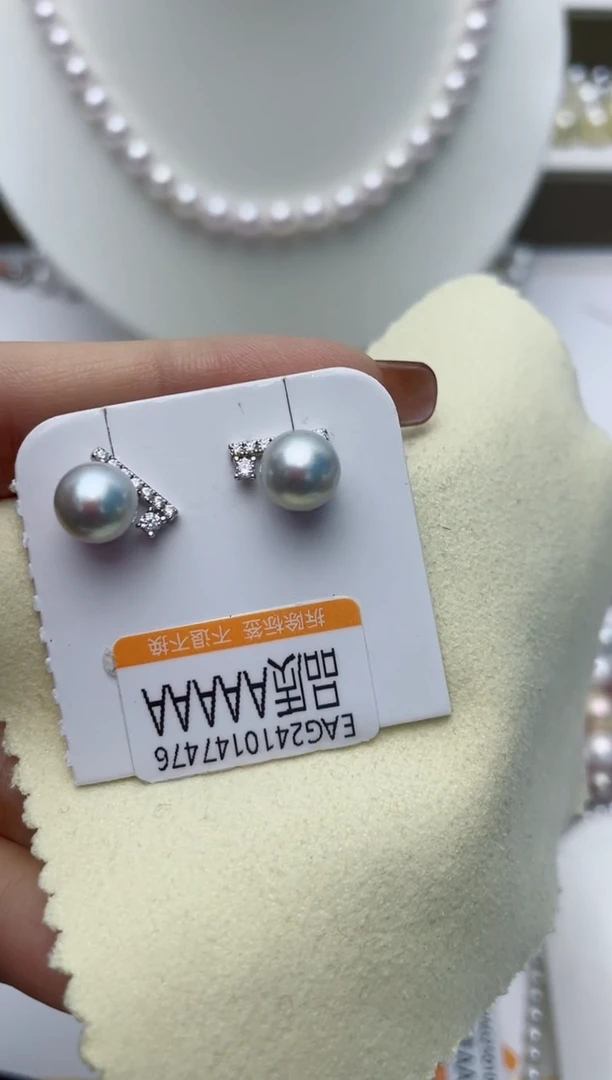 【闪购商品】海水珍珠耳饰银S925镶嵌W122