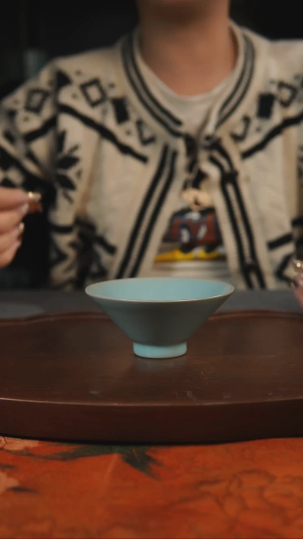 杯子斗笠 汝州原产地原矿仿古老釉