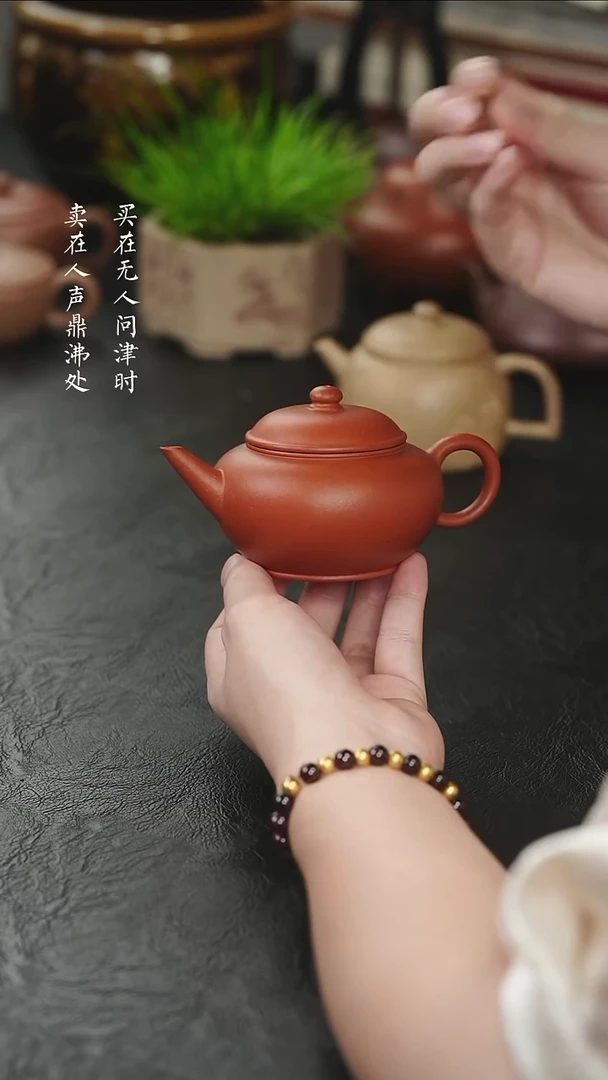 茶壶紫砂拾珍堂老红泥水平