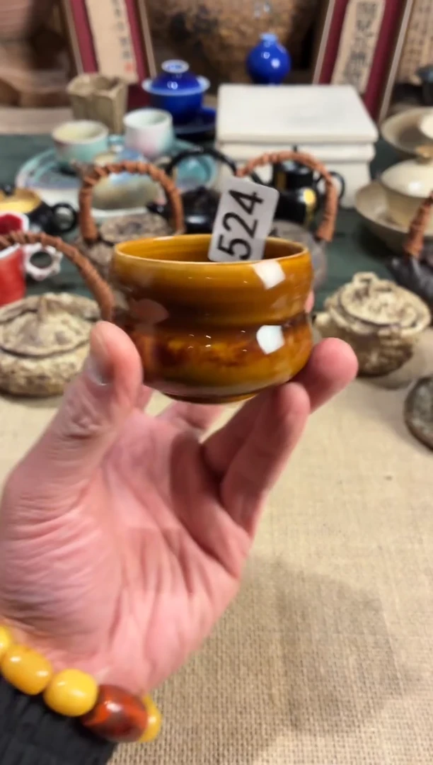 瓷片非*524蜜色茶杯1个