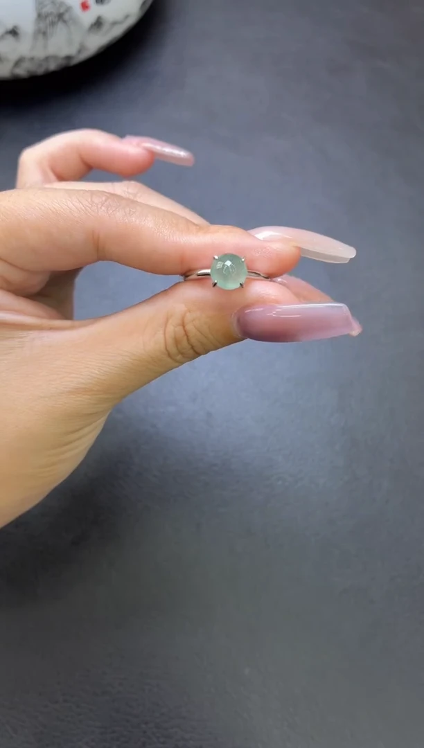 银S925镶嵌戒指翡翠戒指