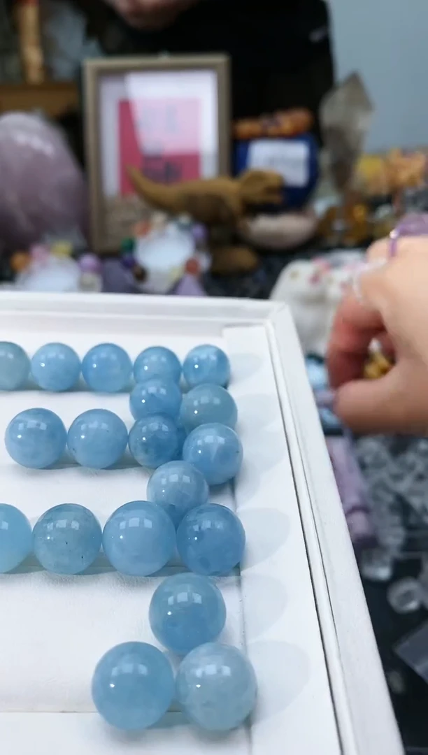 海蓝宝石颈饰银S925镶嵌60a多样性发其一/5.24/1个