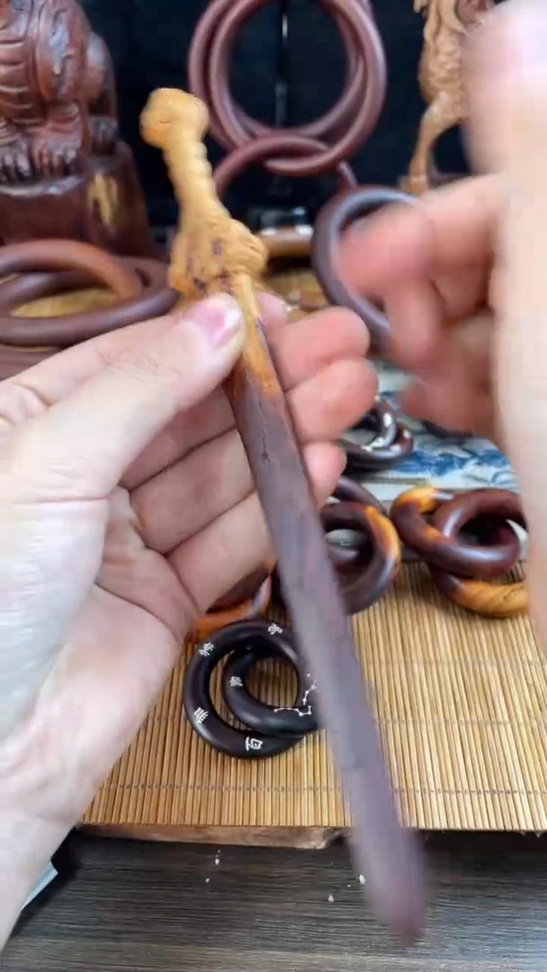 【闪购商品】木桃木十九公分天师发簪剑