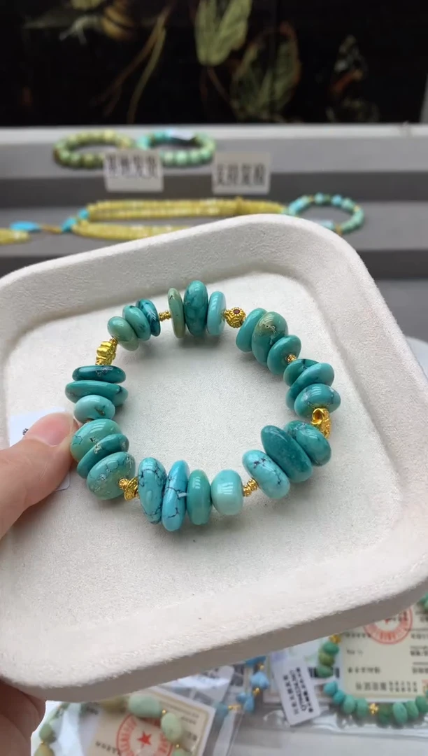 未镶嵌绿松石手链A100