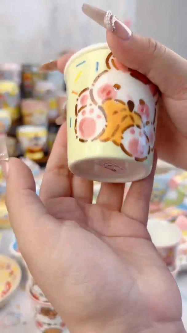 杯子景德镇手绘微瑕处理