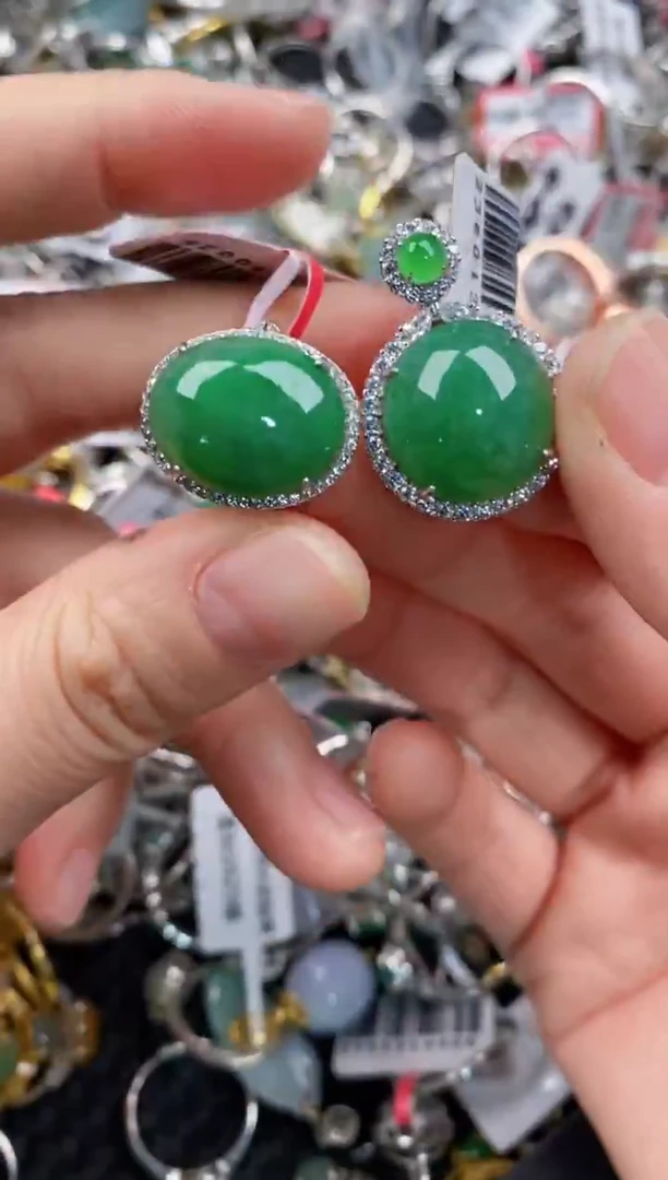 银S925镶嵌戒指翡翠333                4