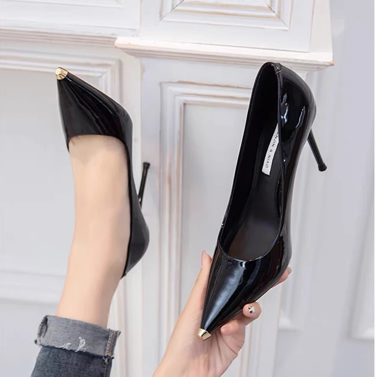 756-3(9厘米）性感浅口职业高跟鞋法式尖头细跟