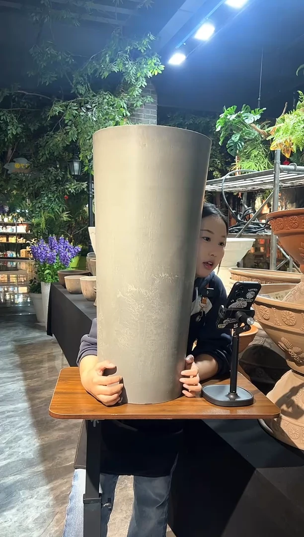 33*70大理石纹高花盆外贸尾单