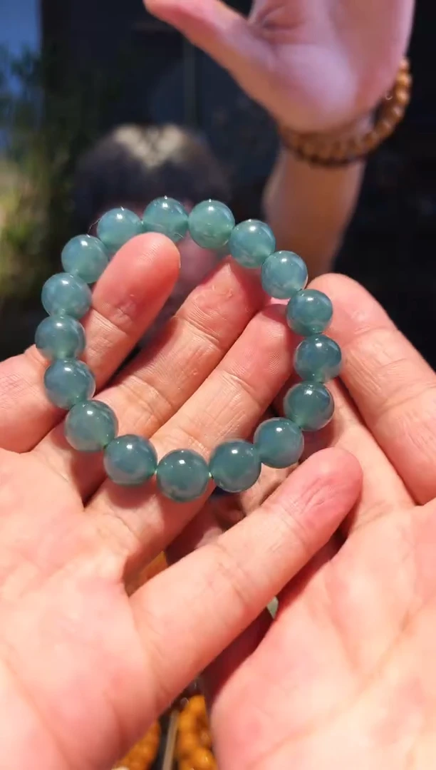 未镶嵌手链翡翠12+单圈