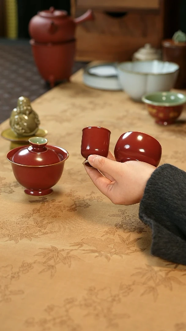 【闪购商品】茶盏陈慧芳 柴烧 晓色云开 小禅定杯加岩茶