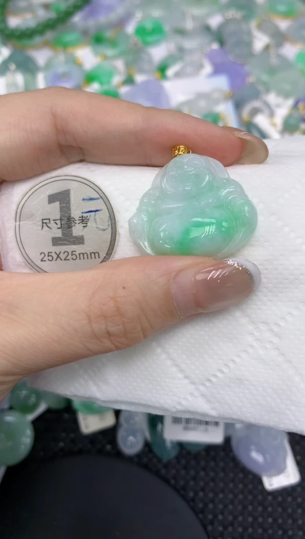 颈饰18K金镶嵌翡翠11111111