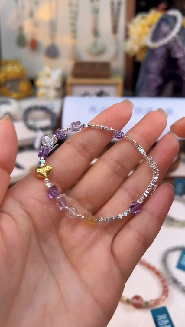 水晶手链银S925镶嵌@@A521B018201